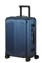 Samsonite LITE-BOX ALU WALIZKA kabinowa z aluminium NA 4 KOŁACH 55CM midnight blue