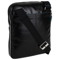 PIQUADRO skórzana torba na ramię listonoszka czarna CA5085B2/N PROMOCJA -30 % ! - 3